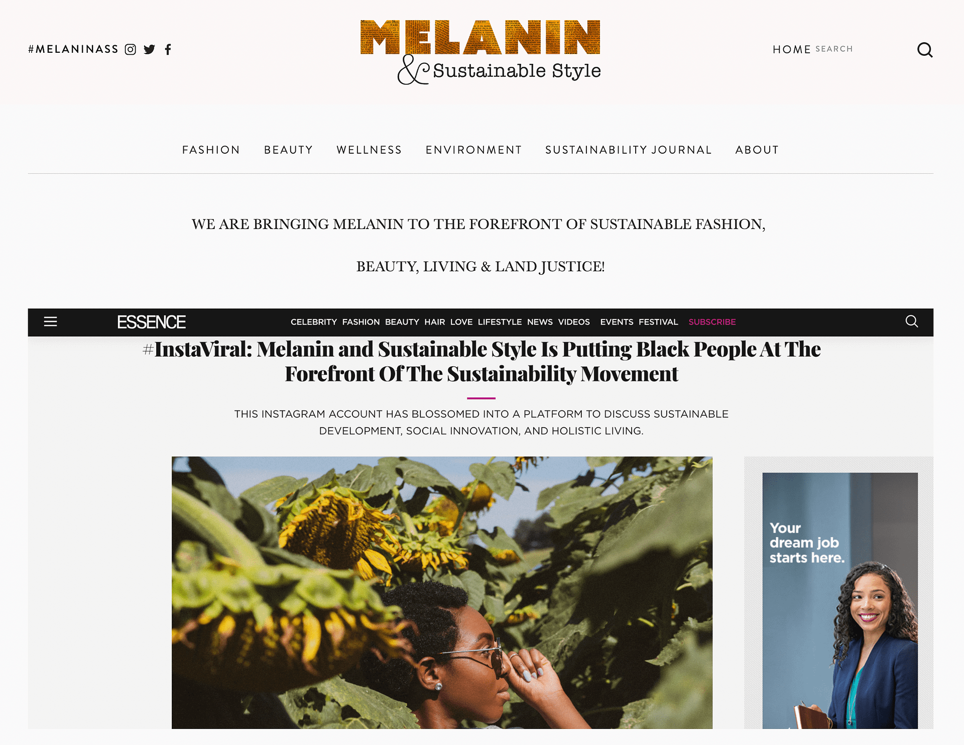 The Melanin & Sustainable Style blog.