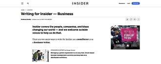 Business Insider example of where you can get paid to write articles.