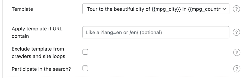 Applying a template within Multiple Pages Generator.