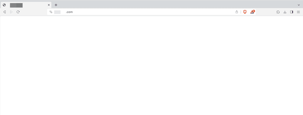 A browser window showing the WordPress White Screen of Death.