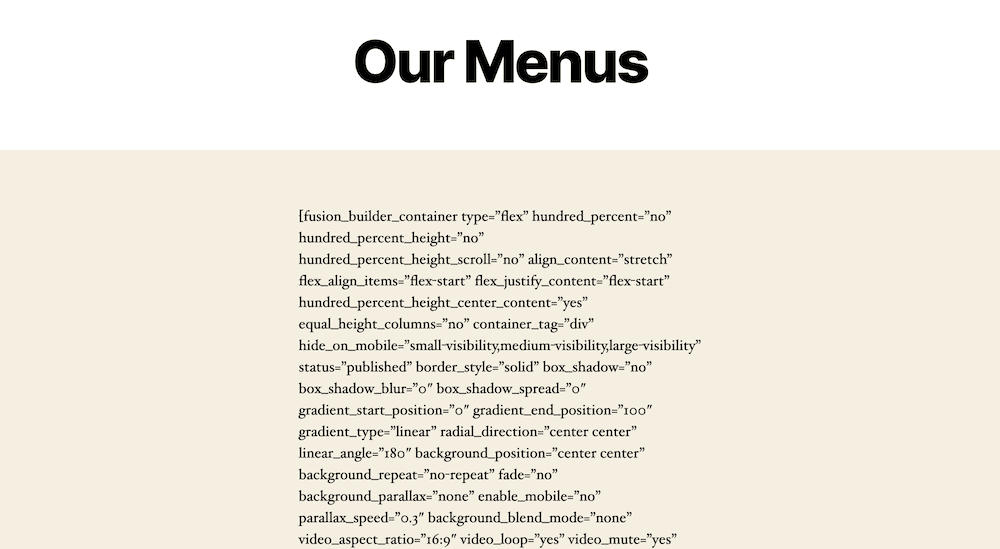A WordPress default theme showing the remnants of an Avada site after uninstallation.