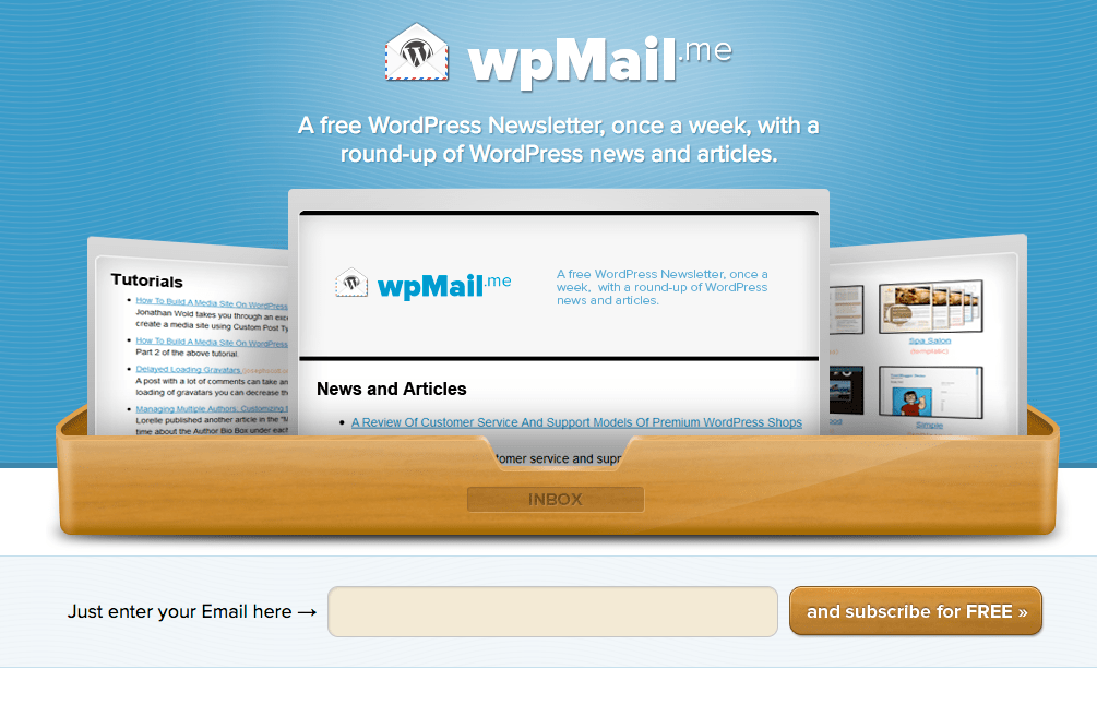 WPMail.me is a popular weekly WordPress newsletter.