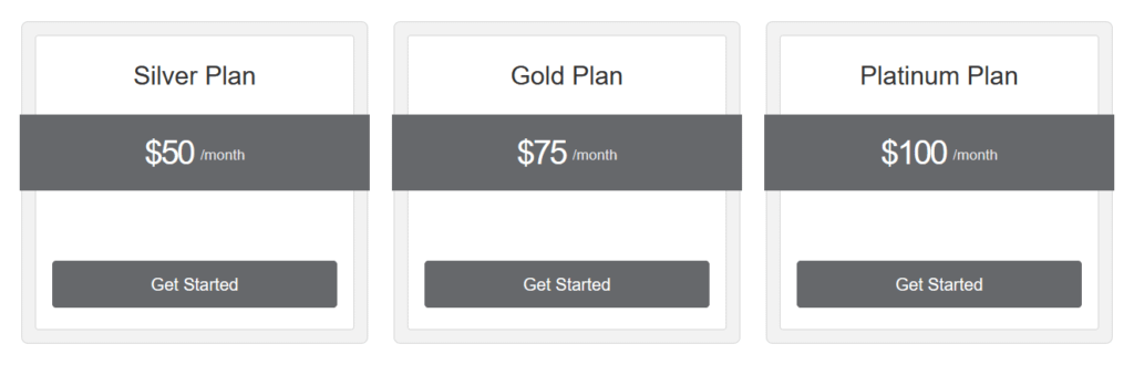 Beaver Builder Pricing Table