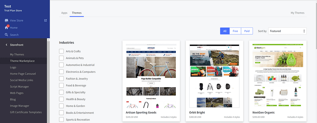 BigCommerce theme marketplace