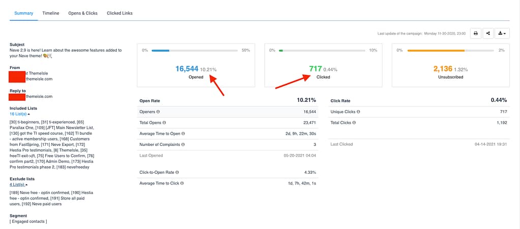 The second set of results