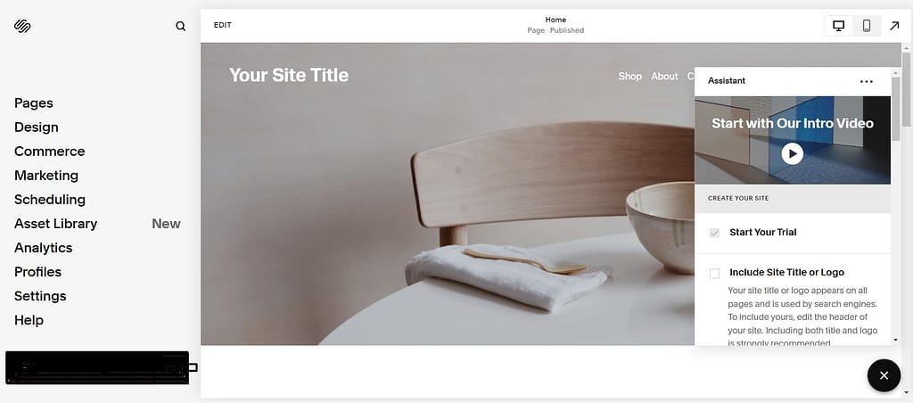 Squarespace - Creating Website 3