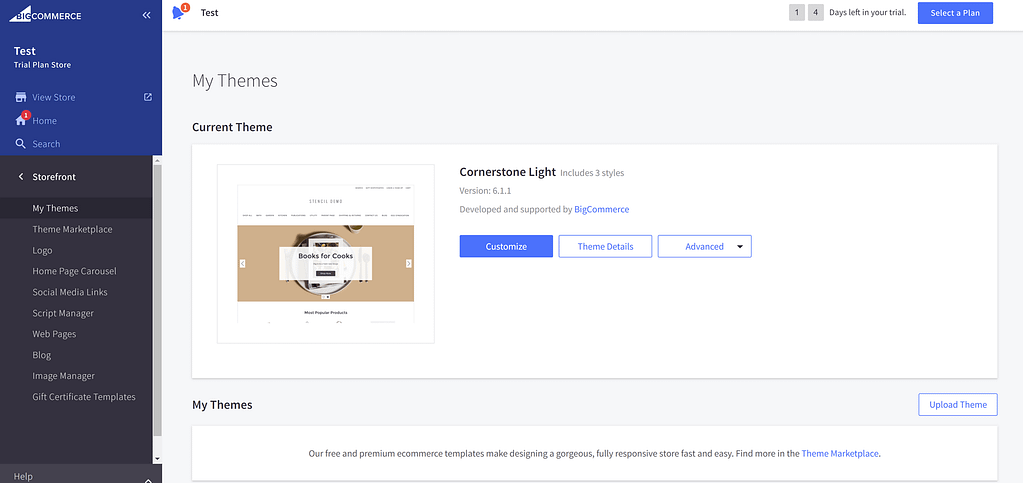 BigCommerce storefront management