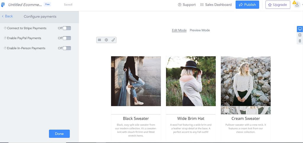 Weebly - payment processing