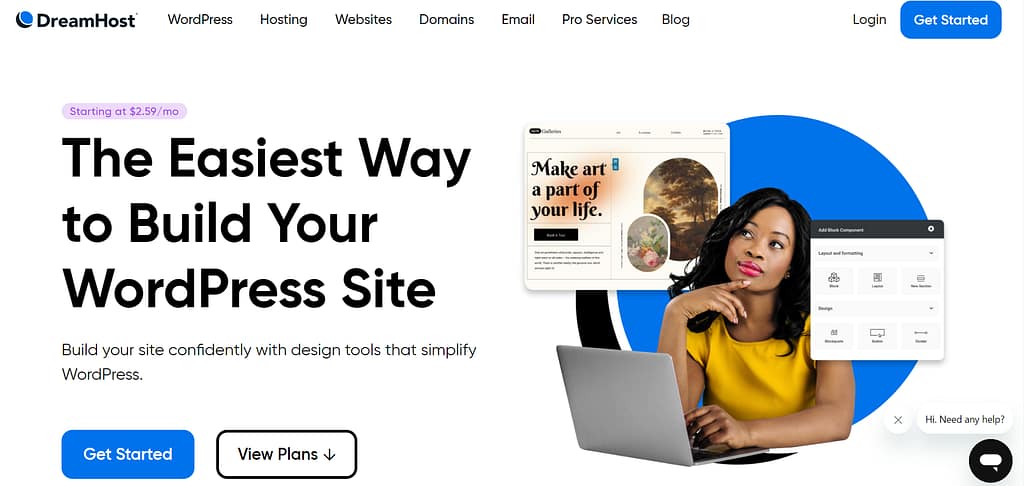 Dreamhost website builder