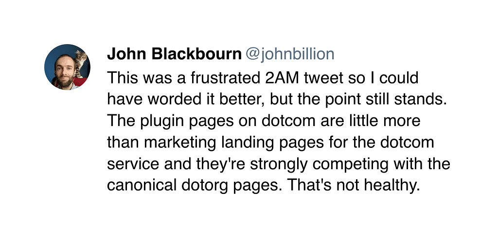 Twitter debate about WordPress.com cloning the plugin repo part 2