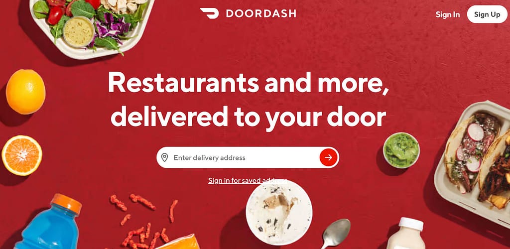 What is a lnading page - DoorDash landing page
