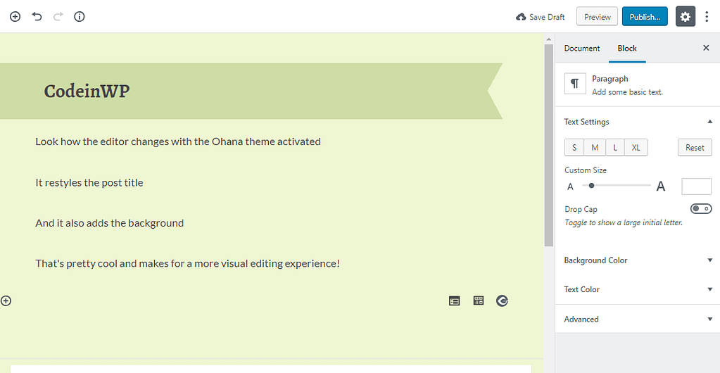 gutenberg in-dashboard styles