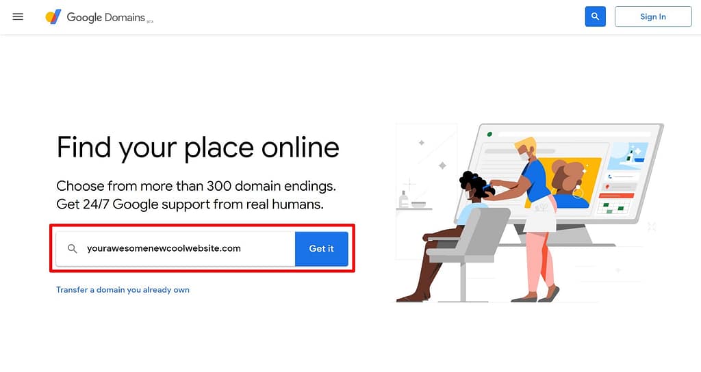Google Domains search