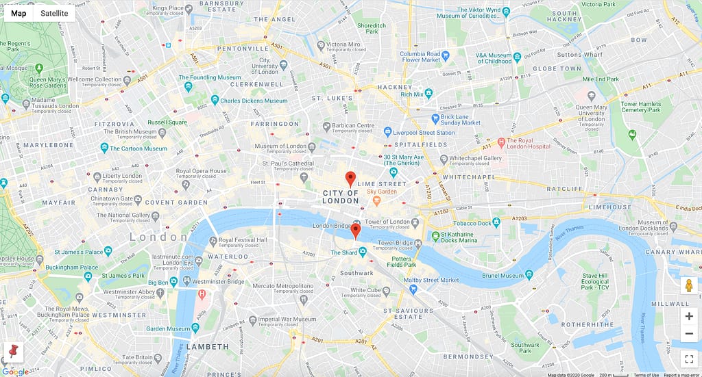 Google Maps with a custom button.