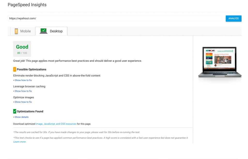 A good example of how to speed-up WordPress