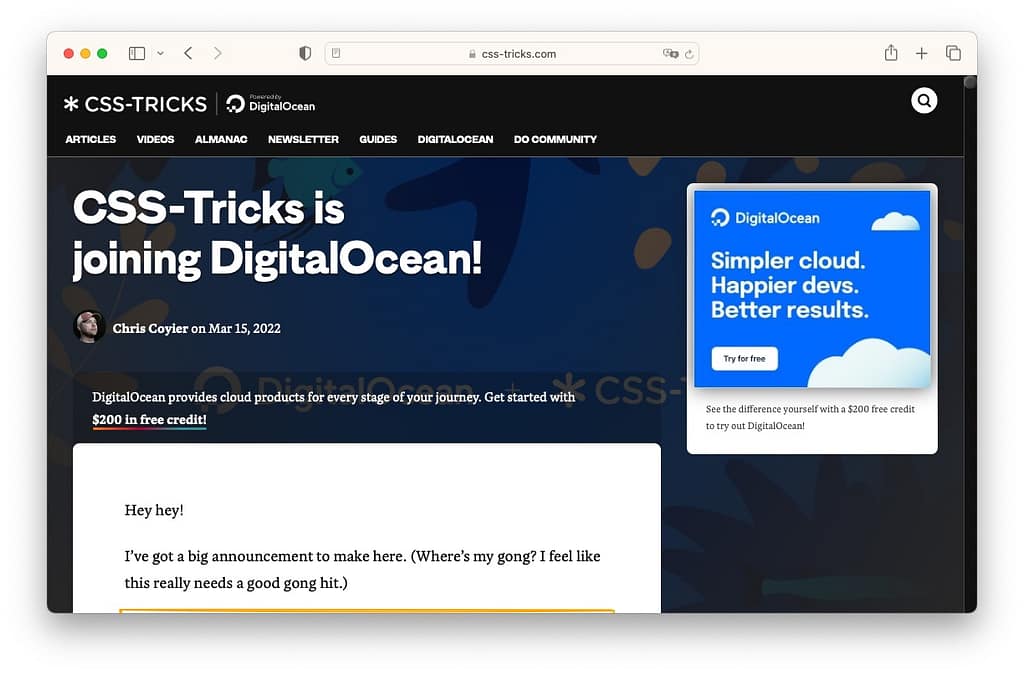 Best WordPress articles: DigitalOcean