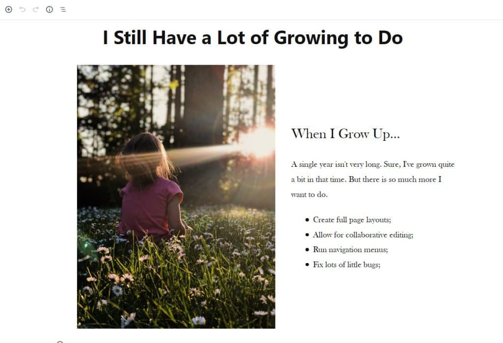 wordpress gutenberg needed features