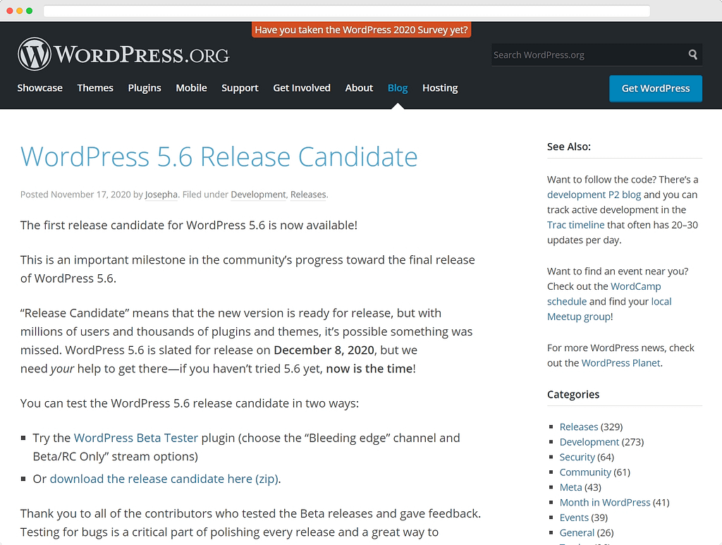 December 2020 WordPress news with CodeinWP - WordPress 5.6 release candidate out
