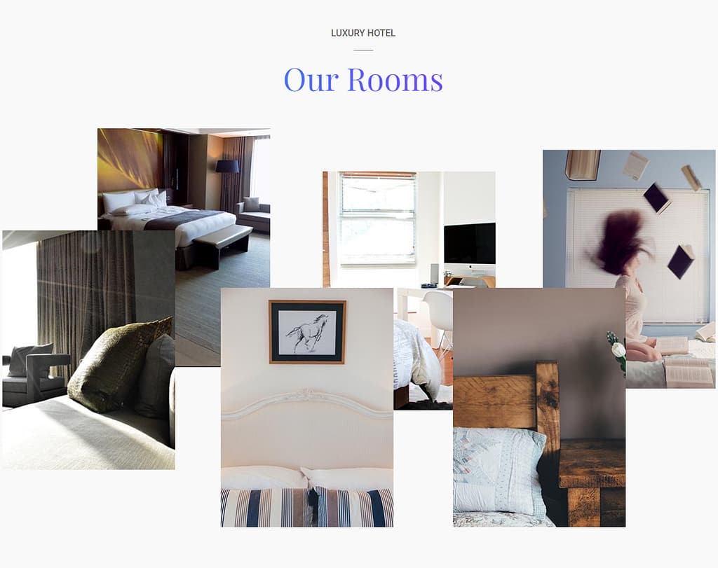 Hotel Homepage template example