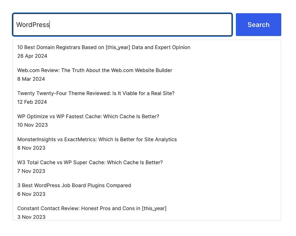 Live Search Block Using the Interactivity API