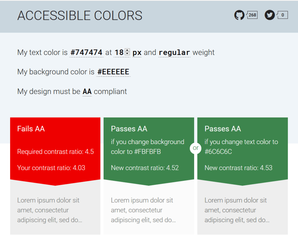 Accessible Colors web tool