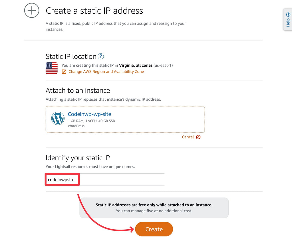 Name static IP