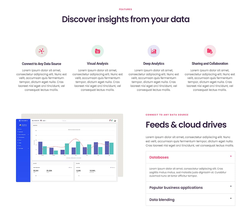 Analytics template example