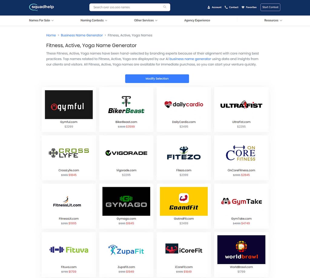 Squadhelp sells premium business name ideas