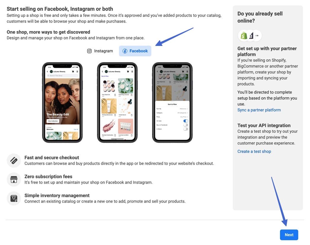 choose Facebook to learn how to sell on Facebook