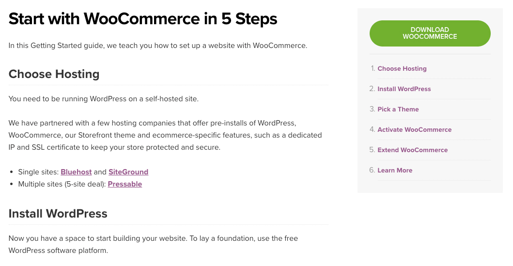 Starting with WooCommerce