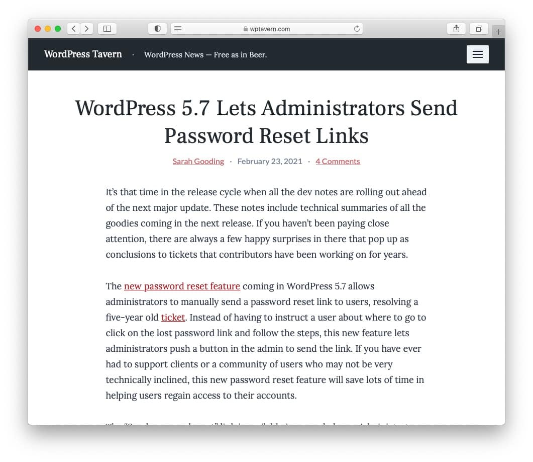 WordPress 5.7