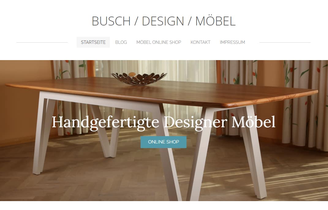 Busch is a Weebly website example of a business that offers on-demand customizations to physical products.