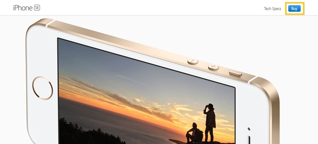Viewing Apple's CTA button