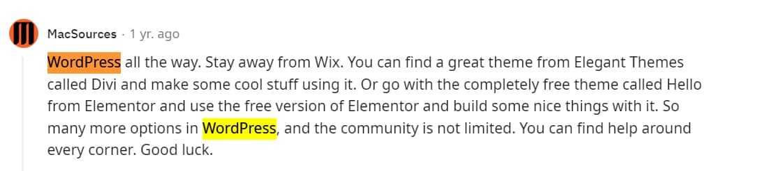 WordPress solutions on Reddit.