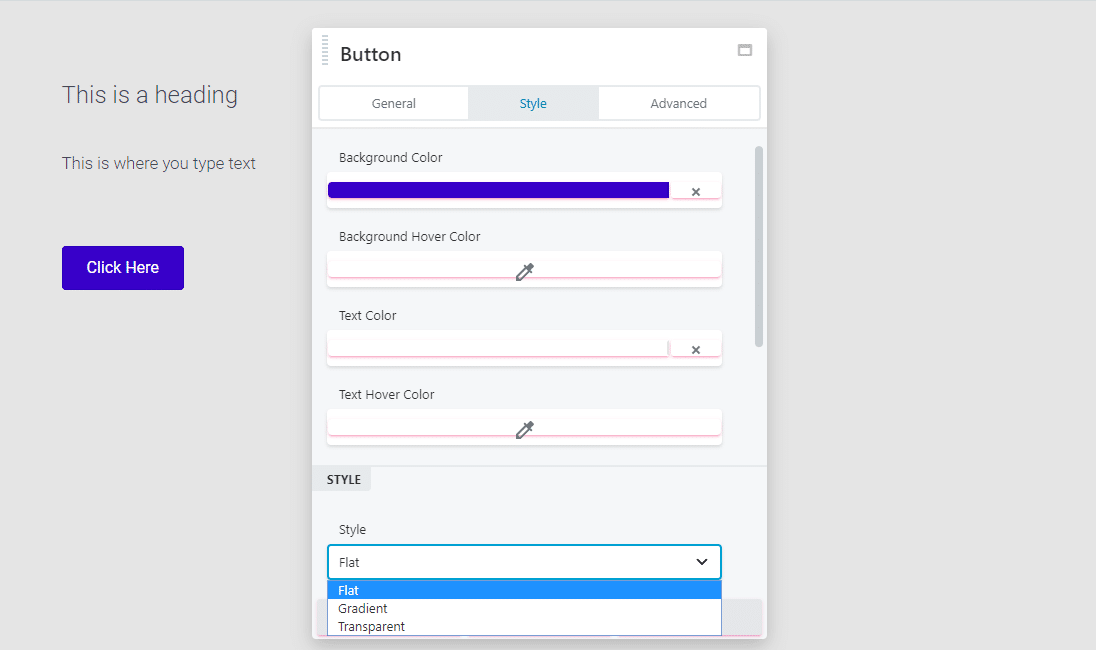 beaver builder advanced styling options