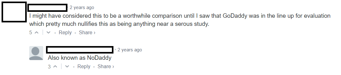 GoDaddy recommendation