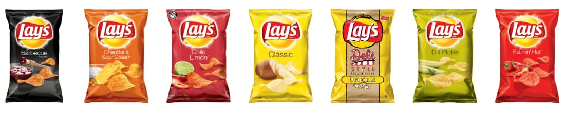Color psychology in marketing – Lay's chip packet colors.