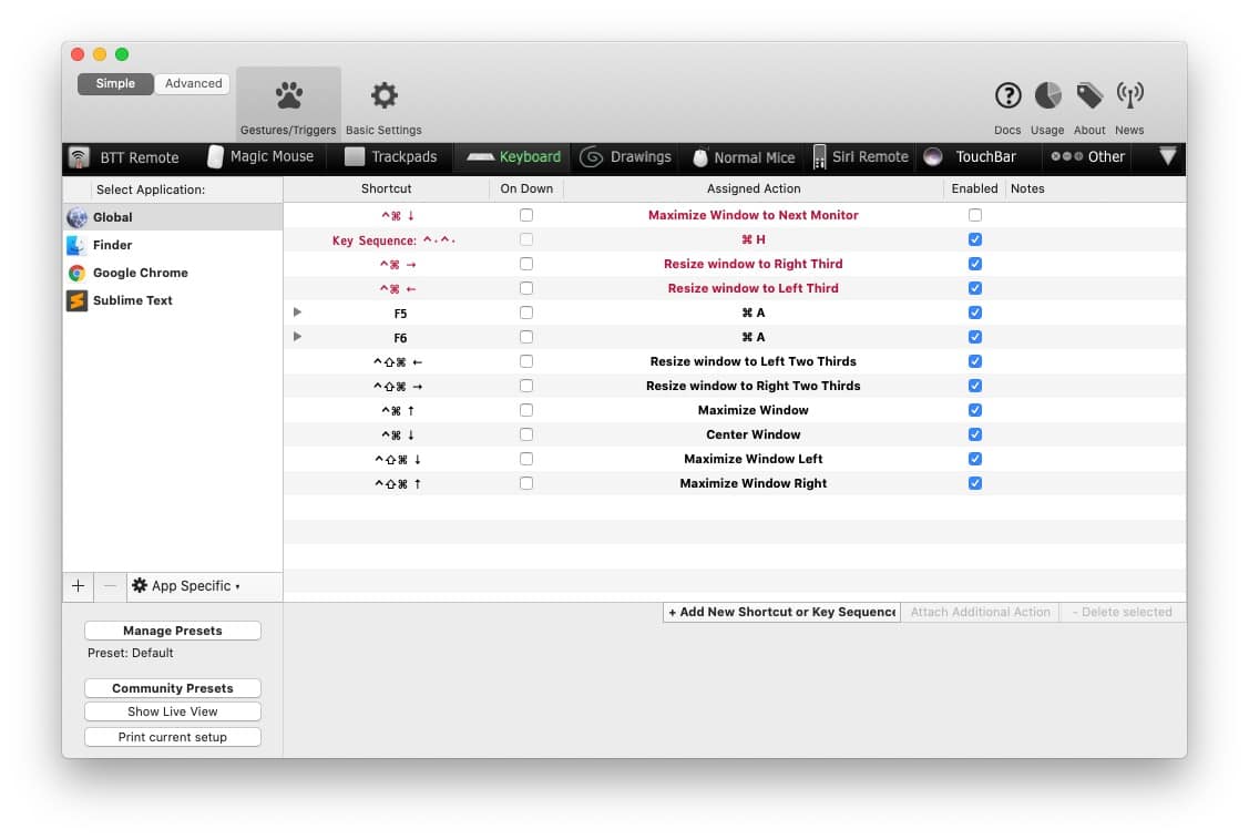 BetterTouchTool demo