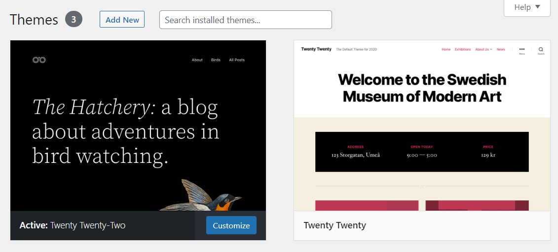 Pick a theme to create an online shop with WordPress