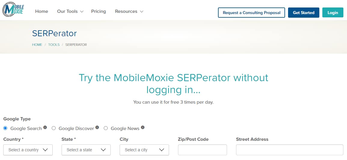 SERPerator Mobile-Friendly Test is an SEO tool for testing website performance.