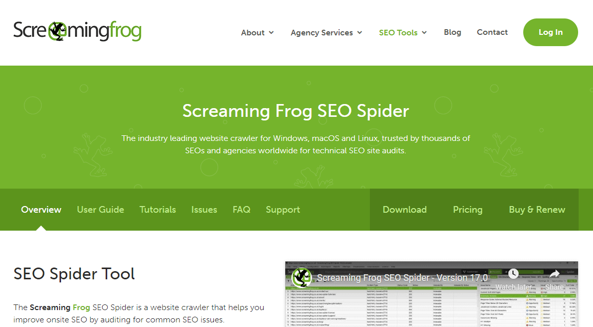 Screaming Frog.