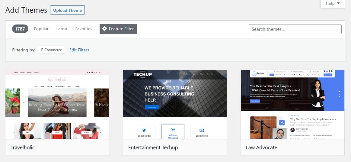 Adding a new theme in WordPress