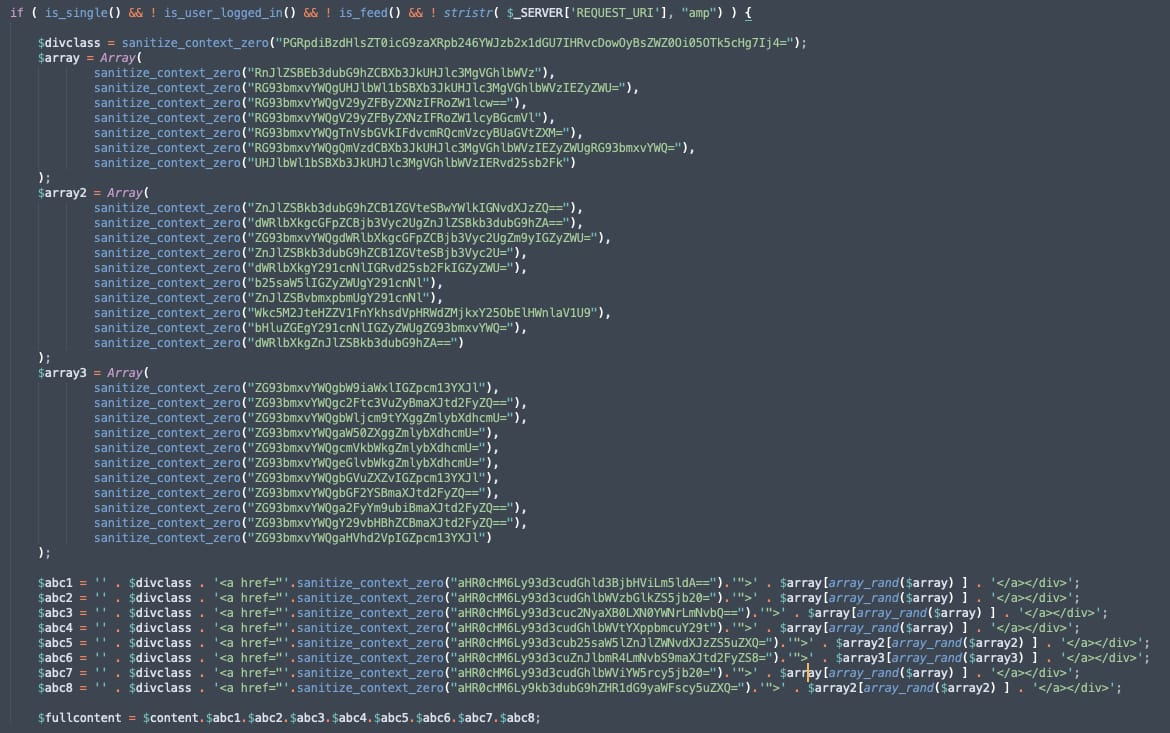 Nulled WordPress themes will encrypt code like this to appear safe