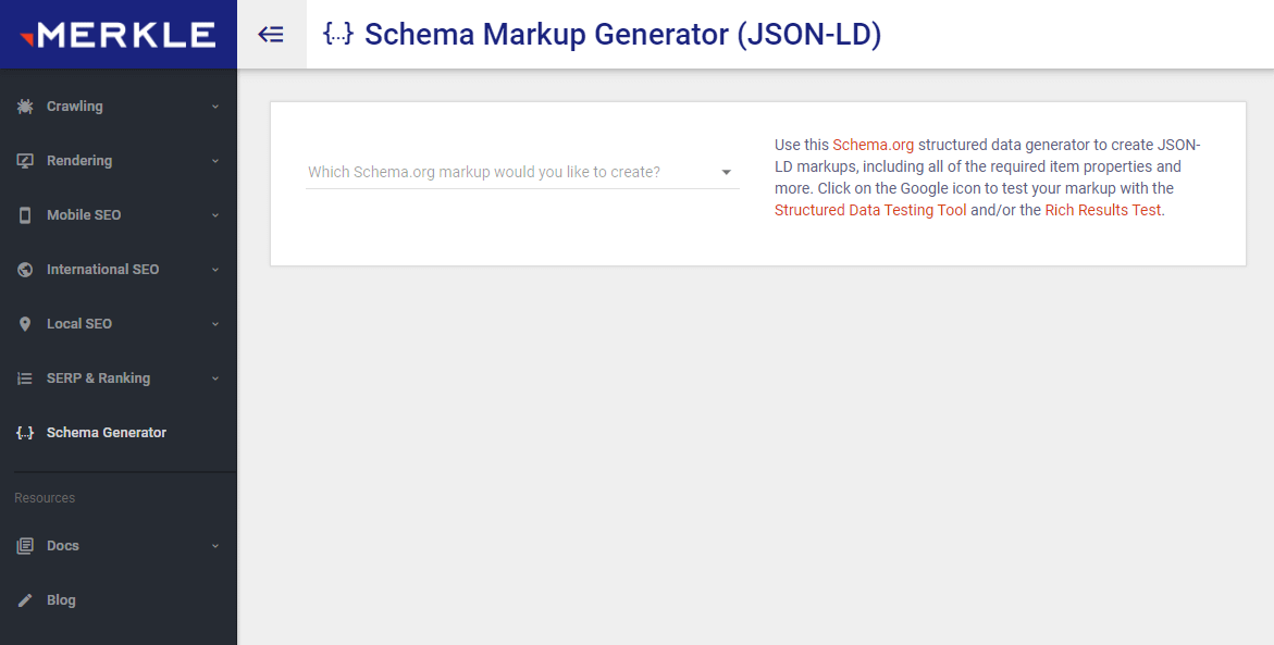 Markle SCHEMA markup generator.