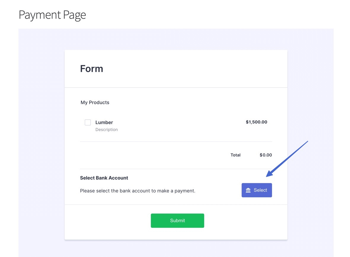select bank to accept ACH payments