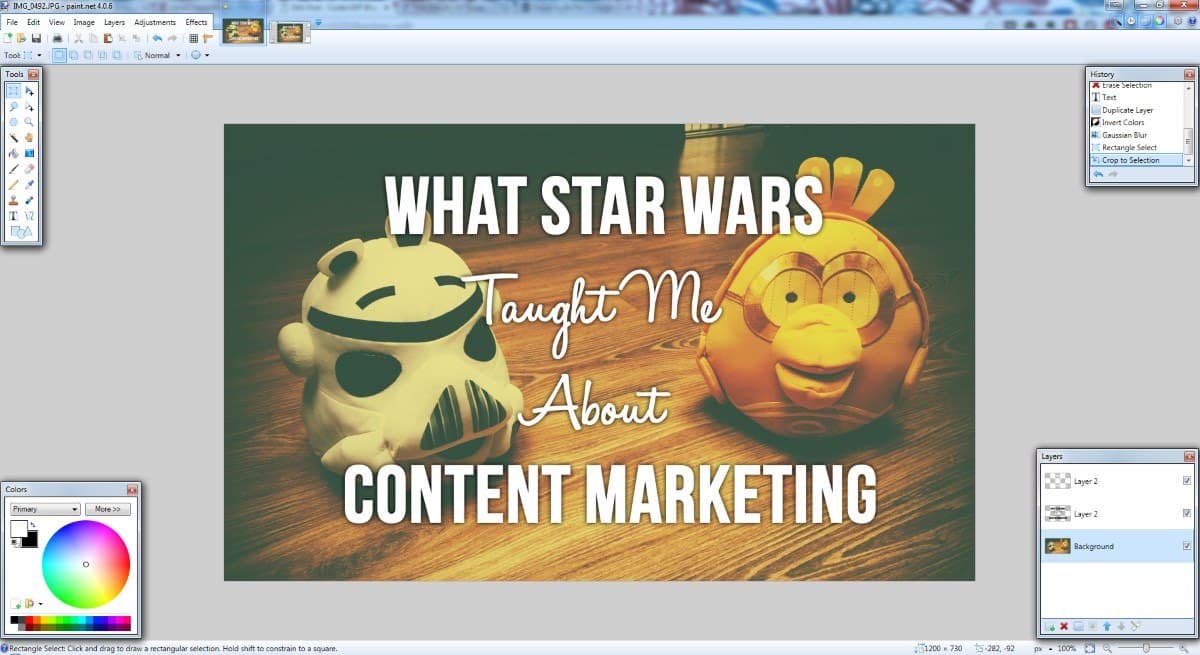 Paint.net is a creative website that lets you edit and make free images for blogs.