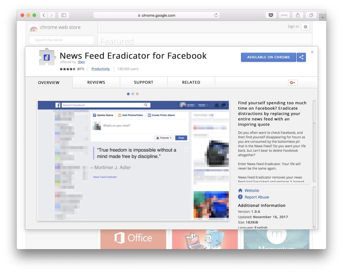 News Feed Eradicator