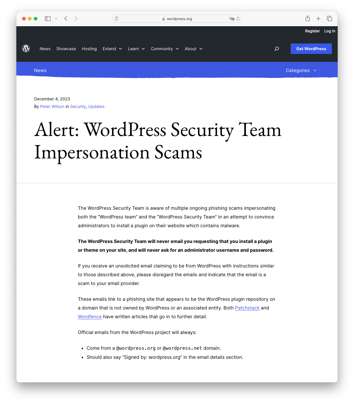 WordPress Security Team