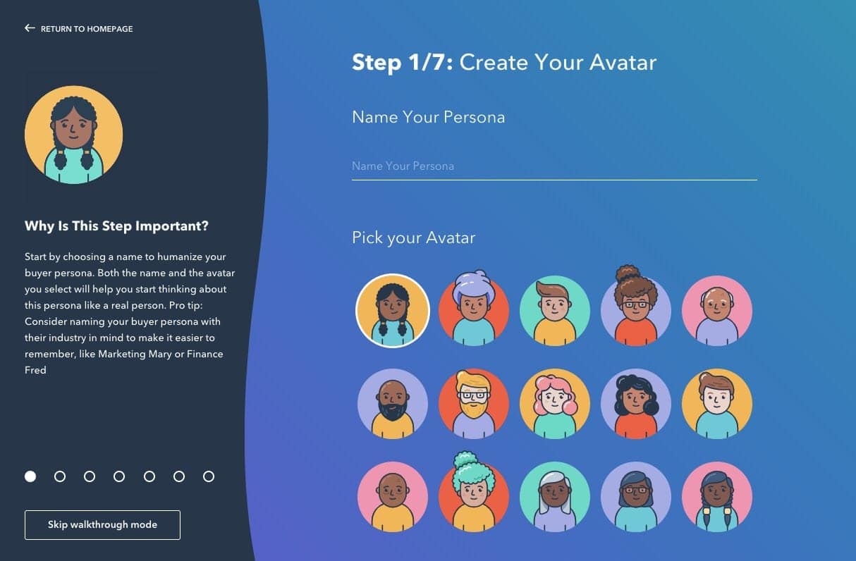 How to start a web design business: make persona.