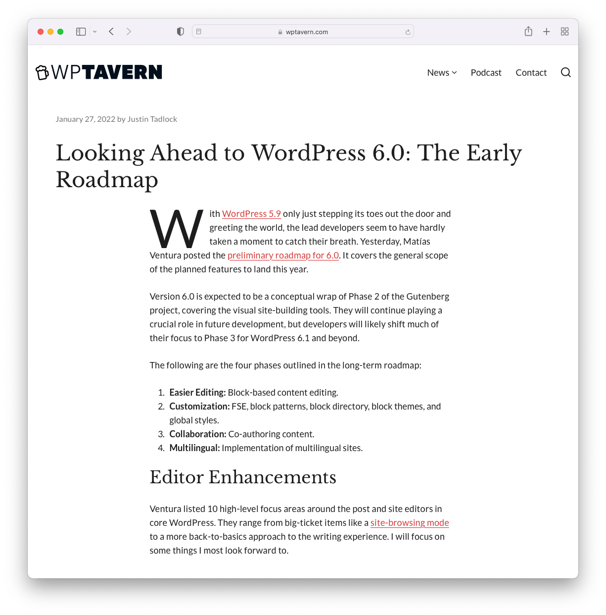 WordPress 6.0